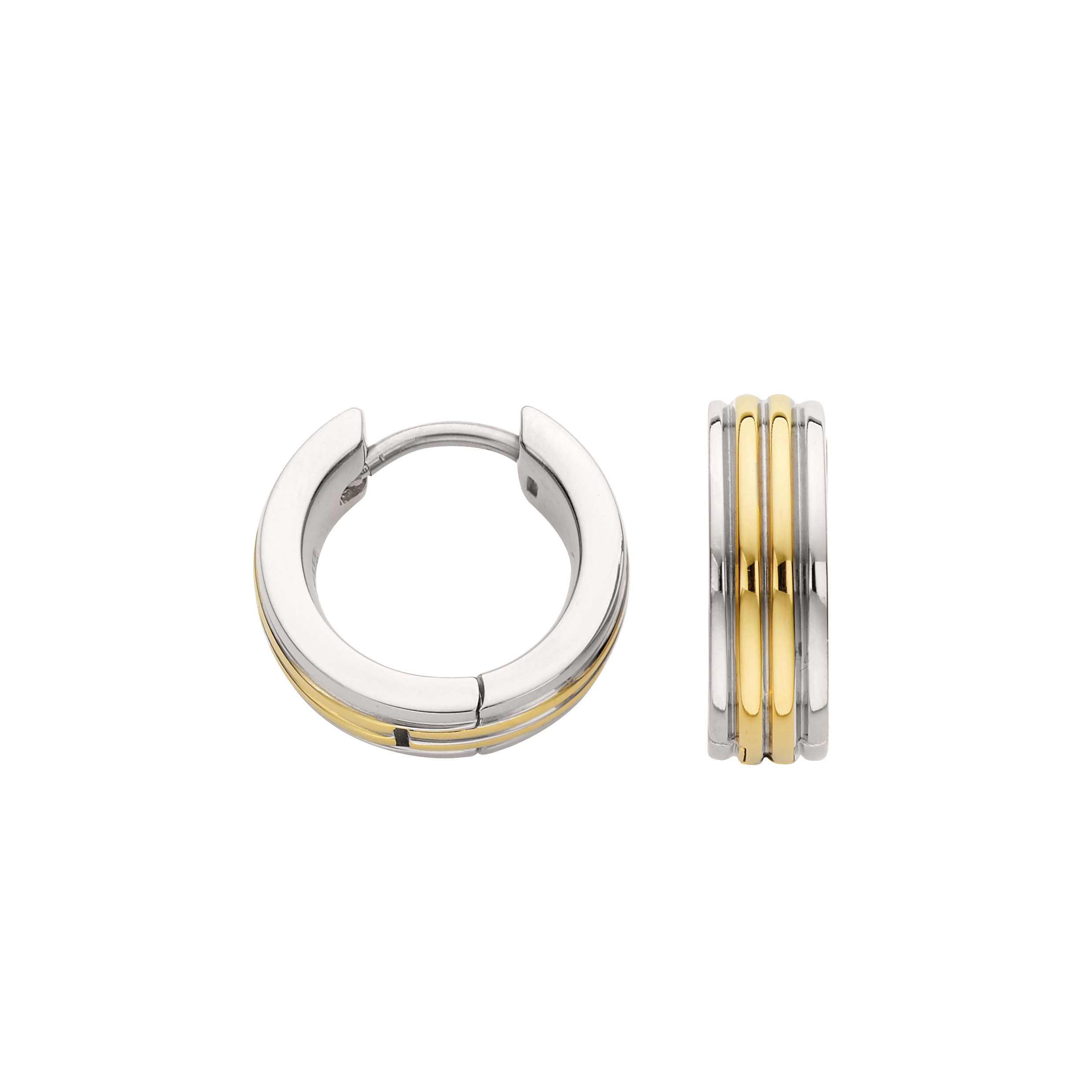Scharniercreolen weiß/gelb Titan/IPG/15x5mm
