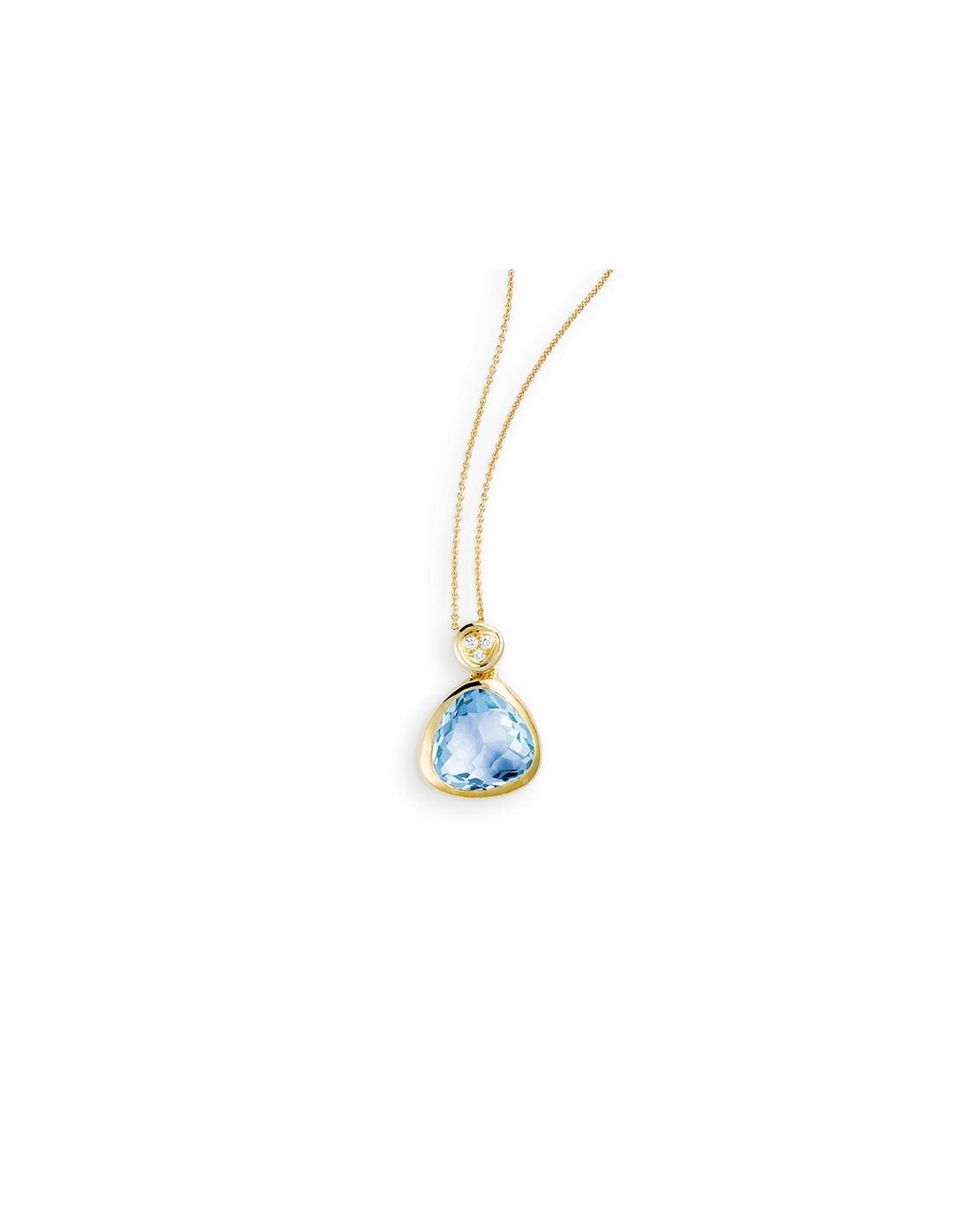 Anhänger · Gelbgold 750/- · Topas 4,74 +Brillant 0