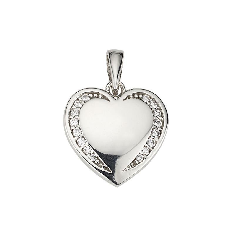 Anhänger Silber Herz mit Zirkonia